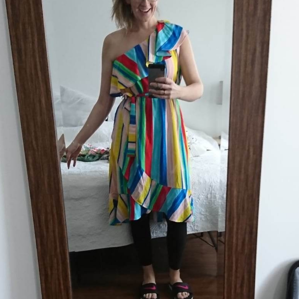 Peach Love California One Shoulder Dress